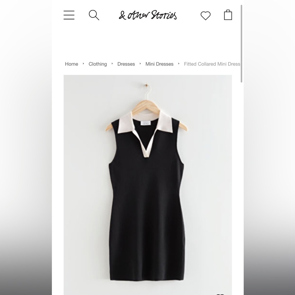 & Other Stories - Fitted Collared Mini Dress